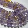 8 inches Full strand - AAAA - High Quality So Gorgeous - AMETRINE - Micro Faceted German cut Rondell Beads super sparkle huge size - 9 - 9.5 mm